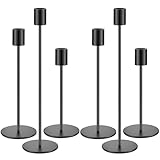 Kerzenständer Set 6 Kerzenhaltern Säulenförmig Kerzenhalter in 3 verschiedenen höhen 23/28/33CM...
