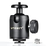 UTEBIT Mini Kugelkopf Stativkopf 30mm Ballhead Diameter Max Load 15Kg 360 Grad Kamera Kugelkopf mit...