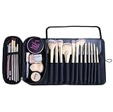 ONEGenug Make-up Pinsel Tasche Kosmetiktasche mit 12 Bürstenhalter Reise Schminktasche Kulturbeutel...