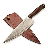 Generisch Echtes Damaststahl Küchenmesser, deutscher Feinschluff & Gravur – Handgefertigt mit...