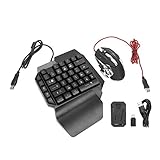 Tbest Mausadapter, Mauspad, Gaming-Tastatur, Tastatur- und Mauskonverter-Set für E-Sport-Spiele,...