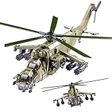 Tarcury MI-24 Angriffshubschrauber-Bausatz - 893 PCS 1:30 Maßstab Militär Gunship Modell,...