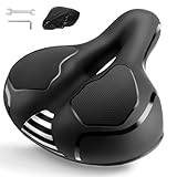 Fahrradsattel Cityradsättel, Herren Damen Bequem Weich Memory Foam Fahrrad Sattel Ergonomisch...