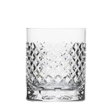 ARNSTADT KRISTALL PREMIUM Whiskyglas Karo clear (10 cm) - LUXUS Kristallglas mundgeblasen ·...