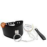 KINKWERK Breites Halsband mit Führungsleine | Breite Ausführung für Kontrolle für Mann & Frau |...