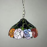 Retro Küchenlamp Deckenleuchte Glas Ø30CM Tiffany Loft Rose Pendelleuchte Vintage Küchen...