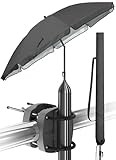Menz Sonnenschirm Balkon als Sonnenschutz Balkon 3-IN-1 SET - UPF 50+ Sonnenschirm 180 cm in...