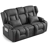 SAMERY Zweisitzer Relaxsessel mit Liegefunktion, 2er-Fernsehsessel Kinosessel 2 Sitzer TV Sessel...