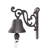 awolsrgiop Schiffsglocke Vintage aus Gusseisen, 13.5x13.5cm Wandglocke für Dekoration &...
