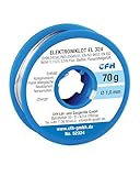 CFH Elektroniklot EL 324 – Lötzinn Ø 1,0 mm, 70 g, flussmittelgefüllt, bleifrei, ideales Lot...