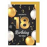 Edition Seidel Premium Glückwunschkarte zum 18. Geburtstag mit Umschlag. Geburtstagskarte...