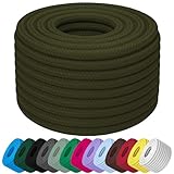 TECEUM Seil– 27.5M x 7mm (1/4 Inch) – Armeegrün - Starkes Allzweckseil - Camping, Basteln,...