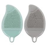 VILLCASE 2 Stück Silikon Gesichtsreinigungsbürste und Massagebürste für Shampoo Weich Handlich...