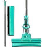 ABACUS® Wischmop, Wischmopp extrem saugstark + Ersatzschwamm , Green Mop, Wischer, Wringmop, Mop,...