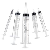 Amabro Kunststoffspritze für Flüssigkeit, 5 Stück (1 ml 3 ml 5 ml 10 ml 20 ml) Dosierspritze ohne...