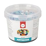 Rayher Hobby Rayher Artdecor Mosaik Mix 1x1cm, ca.1500 Stück, Dose 1kg , Blau-Töne, 1453008