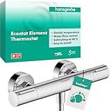 hansgrohe Ecostat Element - Duschthermostat Aufputz mit EcoStop+, Duscharmatur mit Sicherheitssperre...