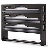 3 in 1 Frischhaltefolien, Folienspender Mit Cutter, Wandmontierter Schneide-Organizer,...