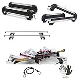 KOMPATIBEL MIT DACIA DUSTER 08 BIS 13 STANGEN GEPÄCKTRÄGER 120 CM + ICEBERG 4 SKI UND 2 SNOWBOARDS...