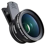 Textiluxe 2 in 1 Handy Objektiv Kit,Universal Handy Kamera objektiv,0,45 x Weitwinkelobjektiv + 12,5...