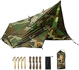 FREE SOLDIER Tarp Wasserdicht 3m x 3,2m Tarp Ultraleicht Zeltplanen UV Schutz Camping Sonnensegel...