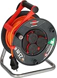 Brennenstuhl Garant V2 IP44 Kabeltrommel 25m outdoor (Made in Germany, Kabel in Signalfarbe orange,...