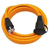 Schuko Verlängerungskabel 230V IP54 Stromkabel H07BQ-F 3x1,5mm² 10m