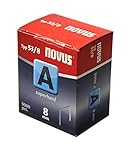 Novus Feindrahtklammern 8 mm 'superhart', Sparverpackung, 5000 Tacker-Klammern vom Typ 53/8,...