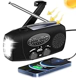 Kurbelradio Tragbare Notfallradio Solar Radio mit 4000mAh Wiederaufladbare...