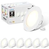 LVWIT LED Einbaustrahler 230V IP20, 4W LED Spots Flach Neutralweiß 4000K 440LM, Deckenspots 75mm...