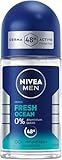 NIVEA MEN Fresh Ocean Deo Roll-On, Deoroller ohne Aluminium (ACH) mit 48h Schutz, pflegendes...
