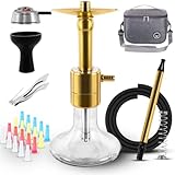WINROOT Shishas Set mit 1 Schläuchen, 15,5 ″Kleines Shisha-Set mit dreiblättrigem Shisha-Kopf,...