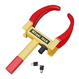 Relaxdays Radkralle für PKW, Parkkralle Sicherheitsschloss, Anhänger & Wohnwagen, Diebstahlschutz...