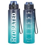 Sahara Sailor Trinkflasche, Sport Trinkflasche, [BPA-frei Tritan] 1L/500ML/750ML Auslaufsicher Sport...