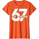 Herren 67 Tshirt Six Seven Meme T Shirt Locker Oberteil Casual Tops Sommer Sportshirt Fashion...