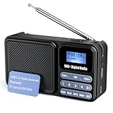 Gallypek tragbares DAB Radio, DAB plus Radio FM Radio mit Bluetooth 5.0& 80 Voreinstellungen...