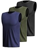 3 Or 5er Pack Sport Tank Top Herren äRmellos Shirt Fitness Achselshirt Schnelltrocknend Muskelshirt...