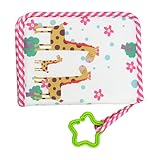 Hohopeti Babyfotoalbum zum Ersten Lebensjahr Mädchen Fotoalbum aus Stoff mit Aufklebern Rosa...