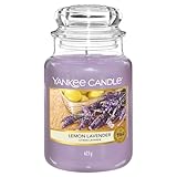 Yankee Candle Duftkerze im Glas (groß) | Lemon Lavender | Kerze mit langer Brenndauer bis zu 150...