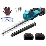 Akku Heckenschere,elektrische Elektro Heckenschere Elektrischer Heckenschneider mit 2 Akku und...