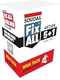 6x Soudal Fix ALL High Tack Weiß 290 ml - Aktionsbundle – Hochleistungs-Montagekleber mit...