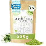 Gerstengras Pulver Bio 550g Vorteilspack aus deutschem Anbau Bioqualität aus Bayern...