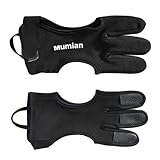 Schutz für Bogenschießen, Fingertab mit 3 Fingern, tragbar | Jagdzubehör für Jugendliche,...