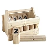 Nummerierte Blockwurfspiele für den Außenbereich aus Holz zum Werfen von Hof, Stab, Holzspiel-Set...