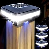 GEYUEYA Home Solar Pfostenkappen Licht, Solarlampe Außen Zaunpfosten Lampe Säulenlampe Landschaft...