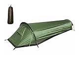 Ultraleichtes 0.78kg 1 Mann Campingzelt Zelt Minipack Leicht Armee Grün 220X（50/90/50） X50CM...