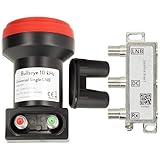 Bullseye LNB + Bias Tee 12–18 V - TCXO LNB Set für QO-100 & Ku-Band - GPS-kalibriert, ideal für...