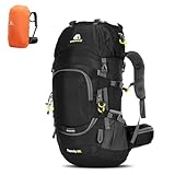 Lixada Wanderrucksack, 50 l, mit Schutzhülle, wasserdicht, ultraleicht, für Bergsteigen, Klettern,...