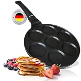 endusor Pancake Pfanne Spiegeleipfanne - Ø26cm mit [PowerShield]-Beschichtung | Induktion Ceran Gas...