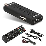 RED OPTICUM T-Box Mini DVB-T2/C Digital Full HD Receiver, H.265 HEVC, HDMI, USB 2.0, Schwarz, mit...
